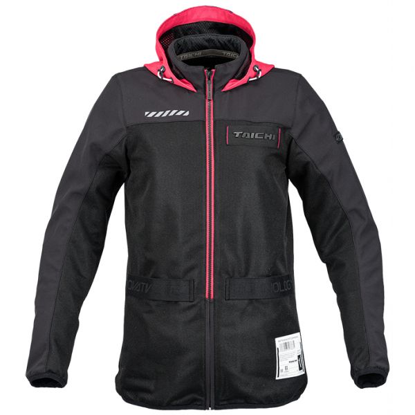 RSタイチ エアーフリップパーカ ジャケットレディース ブラック/ピンク(W) WSサイズ RSJ334