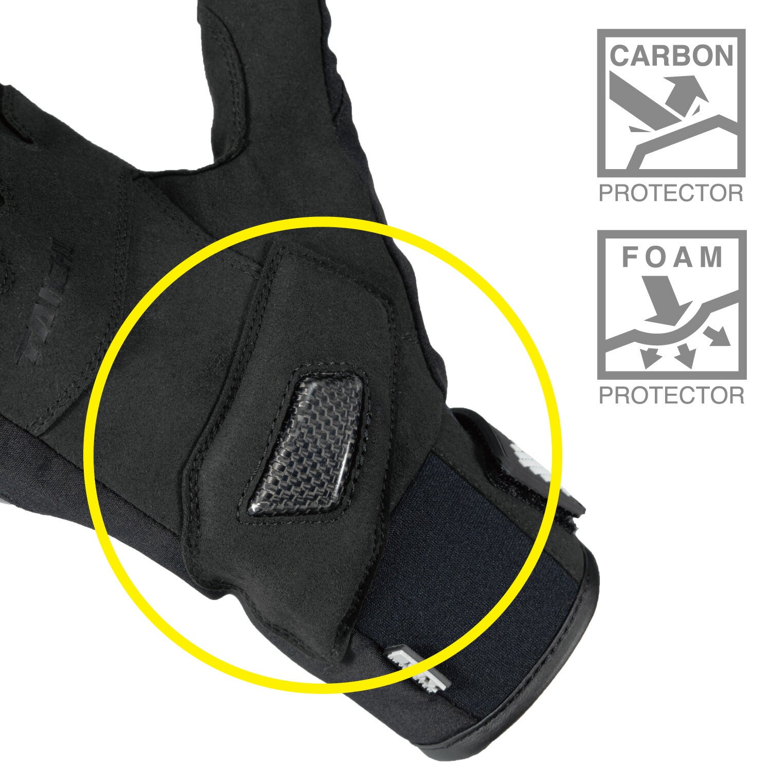 RSタイチ カーボン ウインターグローブ クラッシュブラック/ネオン WLサイズ RST645