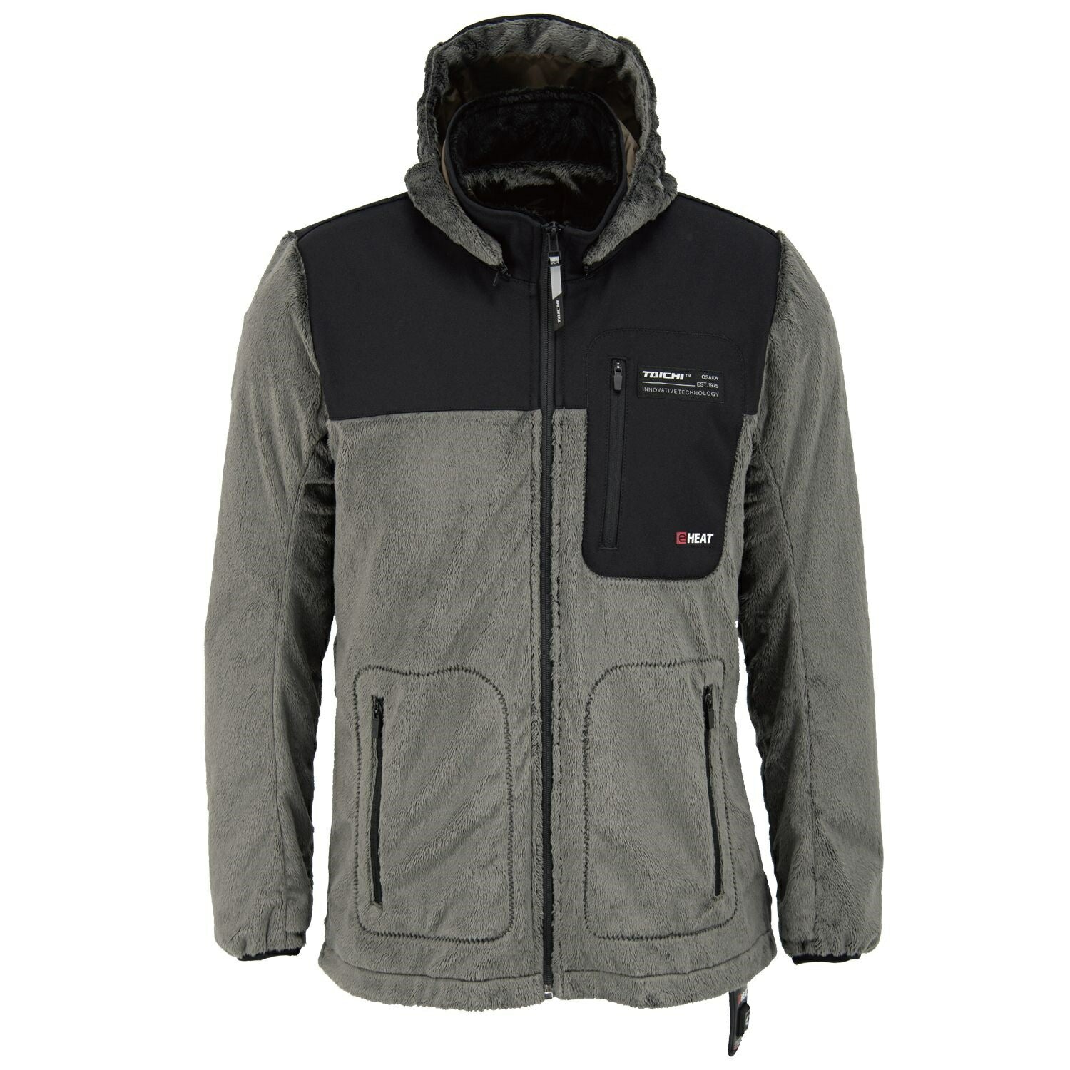 RSタイチ e-HEAT フリース インナーパーカ ブラック/グレー XLサイズ RSU635