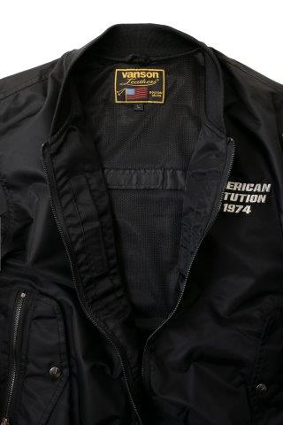 ナイロンMA-1ジャケット ブラック XLサイズ SVS2303S バンソン