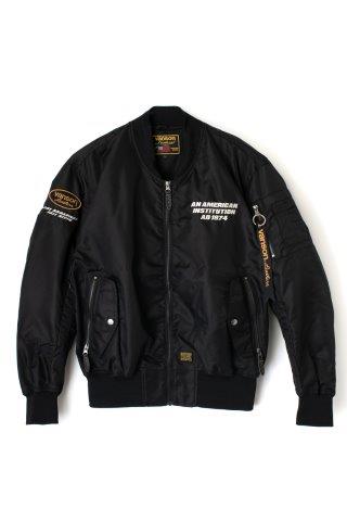 ナイロンMA-1ジャケット ブラック Lサイズ SVS2303S バンソン