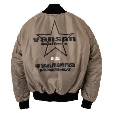 バンソン MA-1ジャケット ベージュ/ブラック XLサイズ TVS2208W