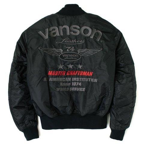 MA-1ジャケット ブラック/ガンメタリック XLサイズ TVS2307W バンソン