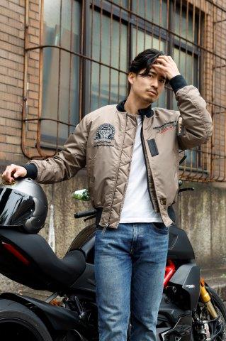 MA-1ジャケット ブラック/アイボリー 3XLサイズ TVS2308W バンソン