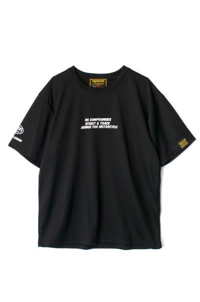 バンソン メッシュTシャツ メンズ ブラック/ホワイト 2XLサイズ VS22801S