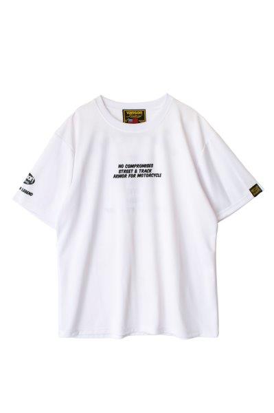 バンソン メッシュTシャツ メンズ ホワイト/ブラック 2XLサイズ VS22801S