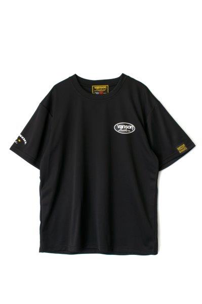 バンソン メッシュTシャツ メンズ ブラック/ホワイト 2XLサイズ VS22802S