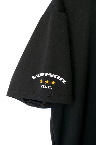 バンソン メッシュTシャツ メンズ ブラック/ホワイト Lサイズ VS22802S