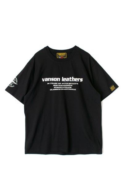 バンソン コットンTシャツ メンズ ブラック 2XLサイズ VS22807S