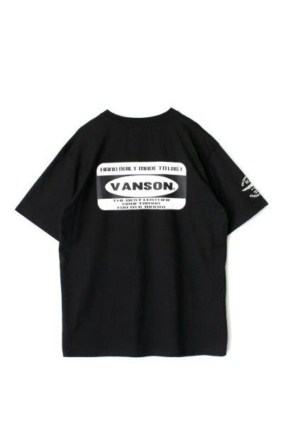 バンソン コットンTシャツ メンズ ブラック 2XLサイズ VS22807S