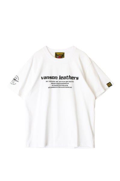 バンソン コットンTシャツ メンズ ホワイト 2XLサイズ VS22807S