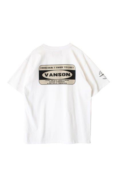 バンソン コットンTシャツ メンズ ホワイト 2XLサイズ VS22807S