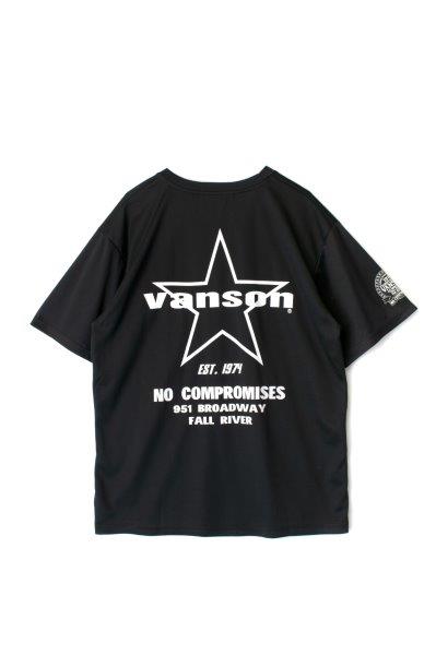 バンソン メッシュTシャツ メンズ ブラック/ホワイト 2XLサイズ VS22808S