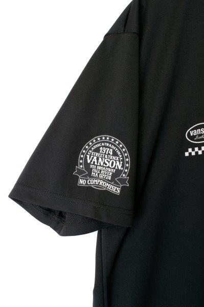 バンソン メッシュTシャツ メンズ ブラック/ホワイト XLサイズ VS22808S