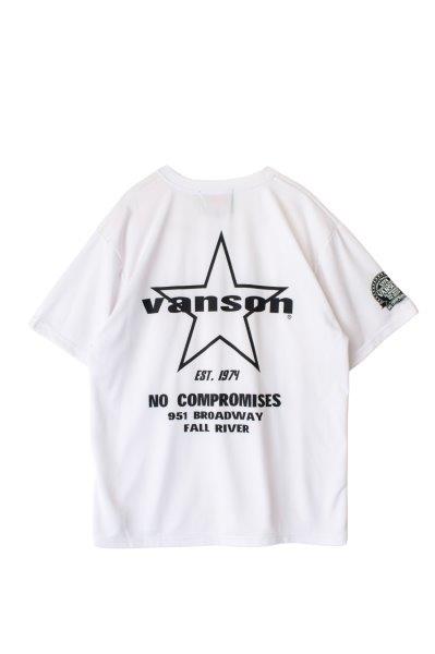 バンソン メッシュTシャツ メンズ ホワイト/ブラック 2XLサイズ VS22808S