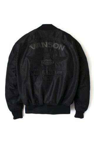 バンソン メッシュMA-1ジャケット ブラック/ブラック XLサイズ VS23101S