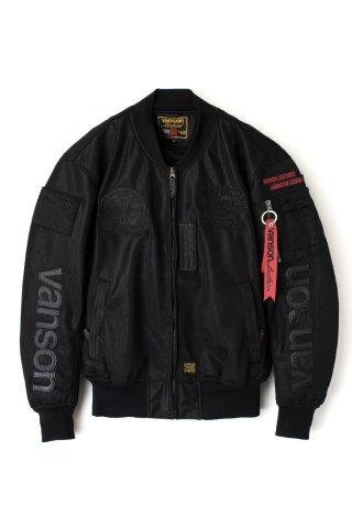 バンソン メッシュMA-1ジャケット ブラック/ブラック XLサイズ VS23101S