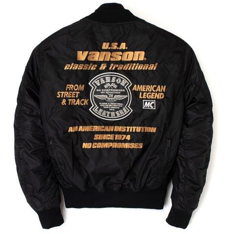 MA-1ジャケット ブラック/イエロー Mサイズ VS23108W バンソン