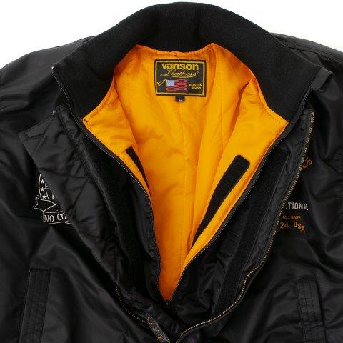 MA-1ジャケット ベージュ/ブラック 3XLサイズ VS23108W バンソン