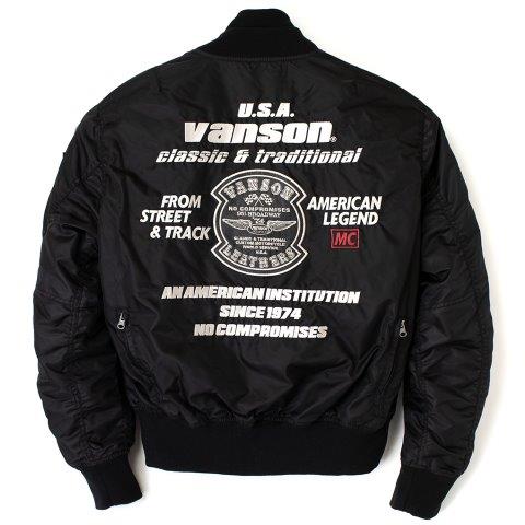 MA-1ジャケット ブラック/アイボリー Mサイズ VS23108W バンソン