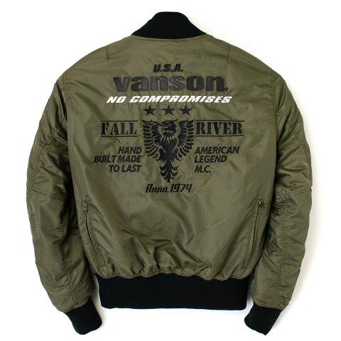 MA-1ジャケット カーキ/ブラック 2XLサイズ VS23109W バンソン