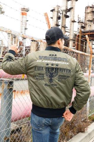 MA-1ジャケット ブラック/アイボリー 3XLサイズ VS23109W バンソン