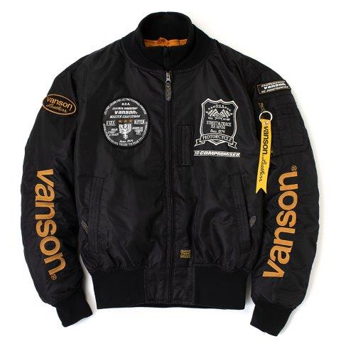 MA-1ジャケット ブラック/イエロー XLサイズ VS23109W バンソン