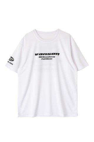 取寄 バンソン メッシュTシャツ ホワイト/ブラック 2XLサイズ VS23801S