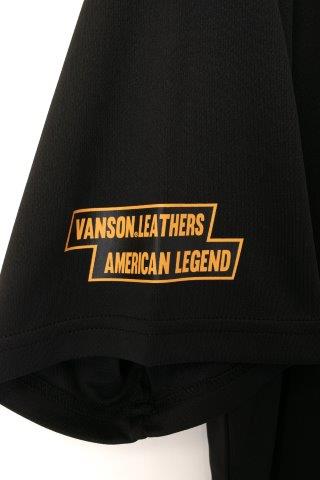 取寄 バンソン メッシュTシャツ ブラック/ホワイト Lサイズ VS23802S