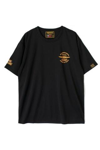 取寄 バンソン メッシュTシャツ ブラック/イエロー 2XLサイズ VS23802S