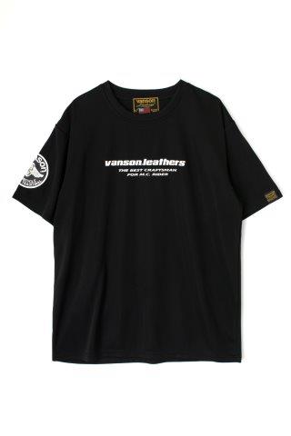 取寄 バンソン メッシュTシャツ ブラック/ホワイト 2XLサイズ VS23804S