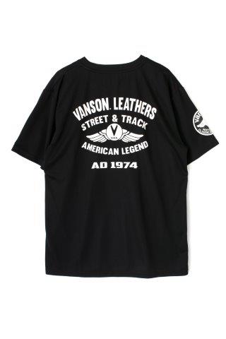 取寄 バンソン メッシュTシャツ ブラック/ホワイト 2XLサイズ VS23804S