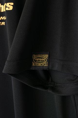 取寄 バンソン メッシュTシャツ ブラック/イエロー Mサイズ VS23804S