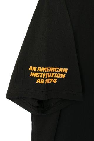 取寄 バンソン メッシュTシャツ ブラック/イエロー Mサイズ VS23806S