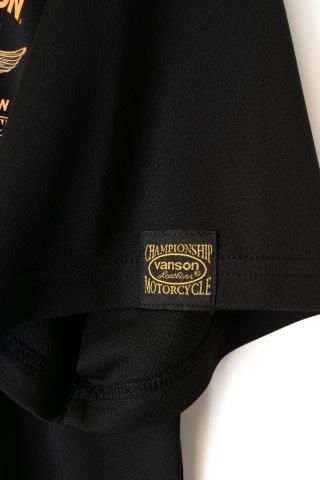 取寄 バンソン メッシュTシャツ ブラック/イエロー Mサイズ VS23806S