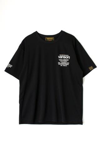 取寄 バンソン メッシュTシャツ ブラック/ホワイト 2XLサイズ VS23807S