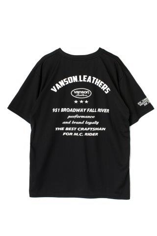 取寄 バンソン メッシュTシャツ ブラック/ホワイト 2XLサイズ VS23807S