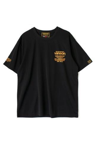 取寄 バンソン メッシュTシャツ ブラック/イエロー 2XLサイズ VS23807S