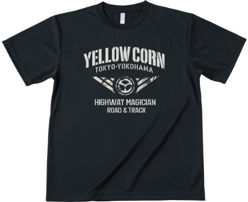 イエローコーン ドライTシャツ メンズ ブラック Lサイズ YT-020