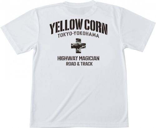 イエローコーン ドライTシャツ メンズ ホワイト Mサイズ YT-020