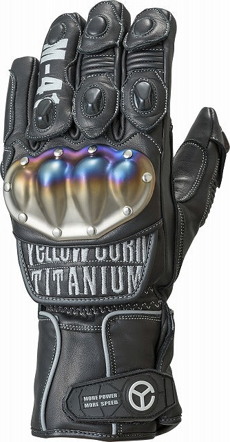 取寄 イエローコーンチタニウムウィンターグローブ ブラック/シルバー Lサイズ YG-191W