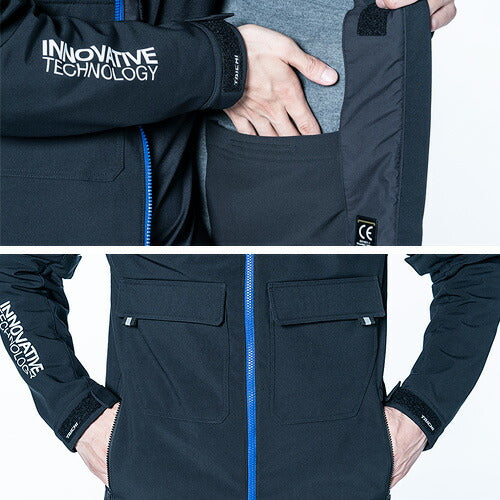 ヤマハ×RSタイチ ソフトシェルマルチパーカー ブラック/ブルー XXLサイズ YAF74R