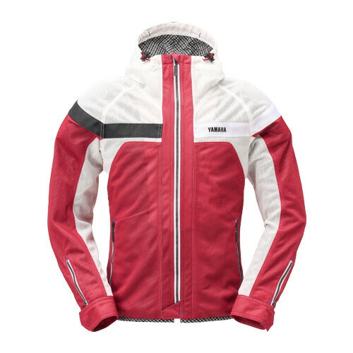 ヤマハ×クシタニ  フルメッシュパーカージャケット メンズ レッド Mサイズ YAS67K