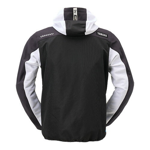 ヤマハ×RSタイチ エアーフリップパーカー メンズ ブラック/ブルー Lサイズ YAS72R