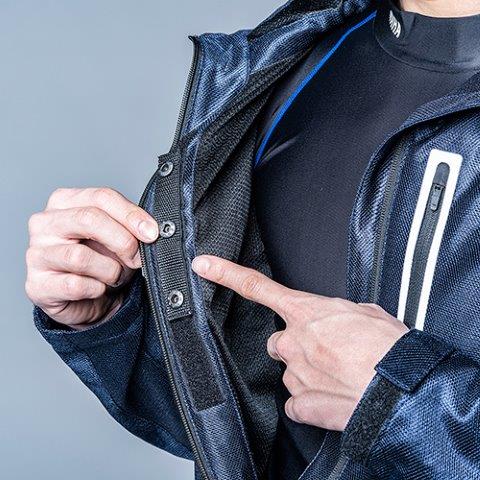 【美品】YAMAHA/ヤマハメッシュジャケット(防風ライナー付き)・黒・サイズM ヤマハ メッシュジャケット ブラック/シルバー Mサイズ YAS76-SA