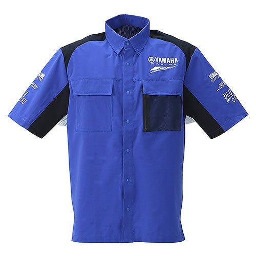 ヤマハ レーシングピットシャツ レディース WLサイズ YRB17-SA Race Blue Fun items